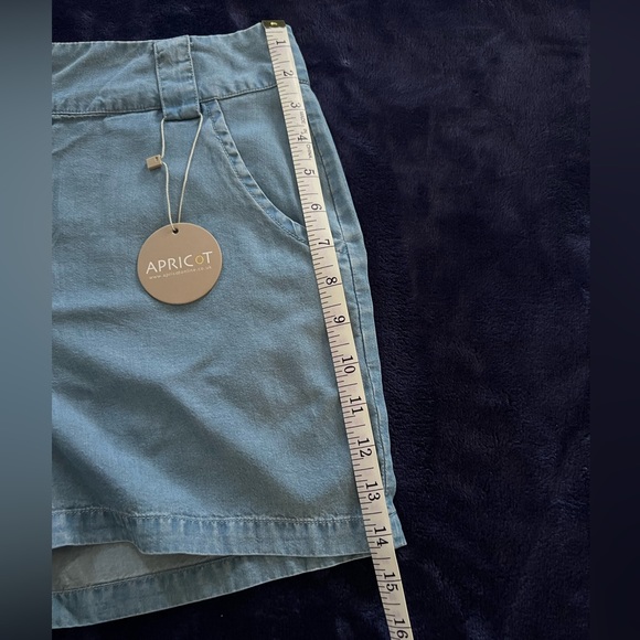 Apricot Chambray Shorts Blue - Picture 5 of 6